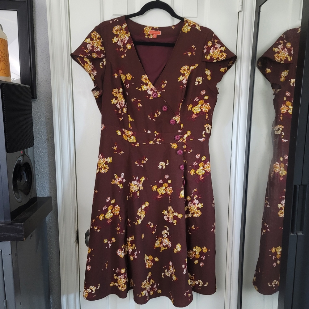 EUC XL Floral Modcloth Dress Sentimental